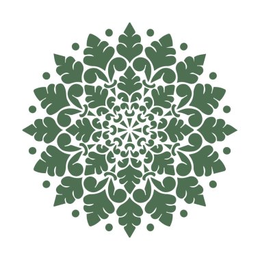 Güzel çiçek sanatı ve mandala vektör tasarımı