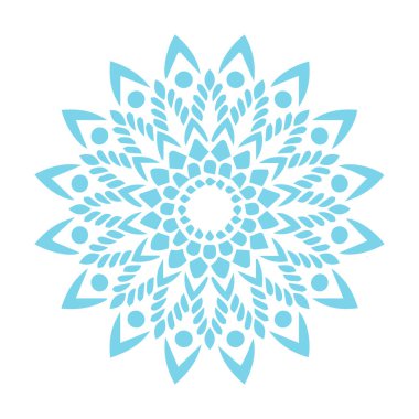 Güzel çiçek sanatı ve mandala vektör tasarımı