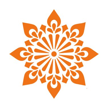 Güzel çiçek sanatı ve mandala vektör tasarımı