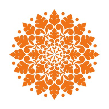 Güzel çiçek sanatı ve mandala vektör tasarımı