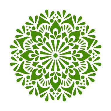 Güzel çiçek sanatı ve mandala vektör tasarımı