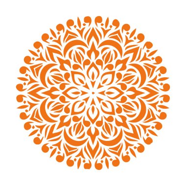 Güzel çiçek sanatı ve mandala vektör tasarımı