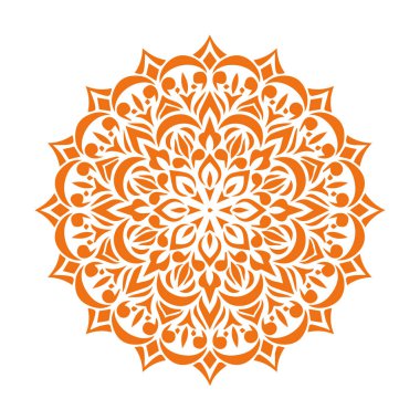 Güzel çiçek sanatı ve mandala vektör tasarımı