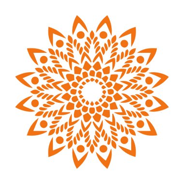 Güzel çiçek sanatı ve mandala vektör tasarımı