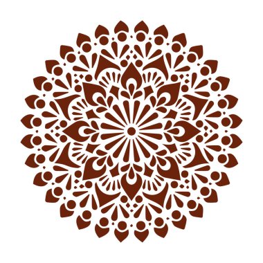 Güzel çiçek sanatı ve mandala vektör tasarımı