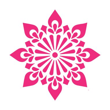 Güzel çiçek sanatı ve mandala vektör tasarımı