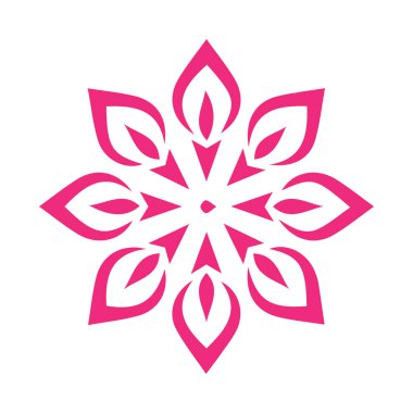 Güzel çiçek sanatı ve mandala vektör tasarımı