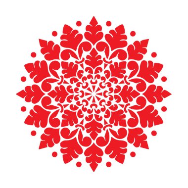 Güzel çiçek sanatı ve mandala vektör tasarımı