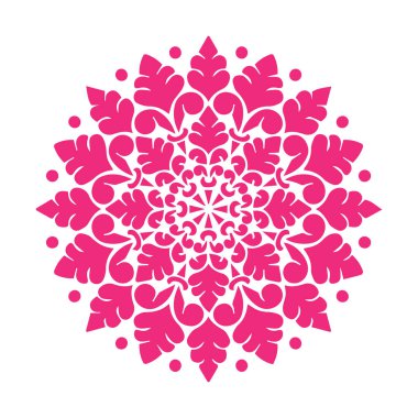 Güzel çiçek sanatı ve mandala vektör tasarımı