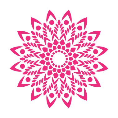 Güzel çiçek sanatı ve mandala vektör tasarımı