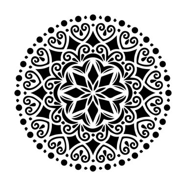 Güzel çiçek sanatı ve mandala vektör tasarımı