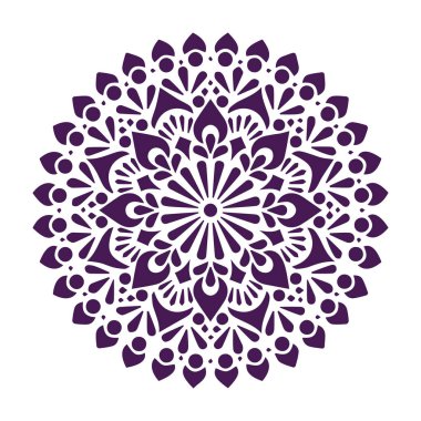 Güzel çiçek sanatı ve mandala vektör tasarımı