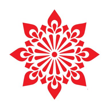 Güzel çiçek sanatı ve mandala vektör tasarımı