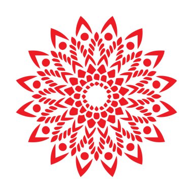 Güzel çiçek sanatı ve mandala vektör tasarımı