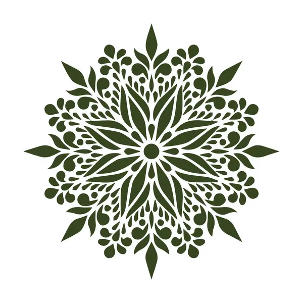 Güzel çiçek sanatı ve mandala vektör tasarımı