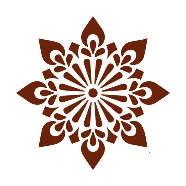 Güzel çiçek sanatı ve mandala vektör tasarımı