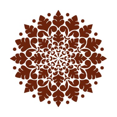 Güzel çiçek sanatı ve mandala vektör tasarımı