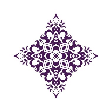 Güzel çiçek sanatı ve mandala vektör tasarımı