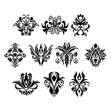 Güzel çiçek sanatı ve mandala vektör tasarımı