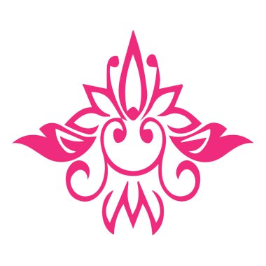 Güzel çiçek sanatı ve mandala vektör tasarımı