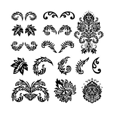 Güzel çiçek sanatı ve mandala vektör tasarımı