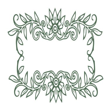 Güzel çiçek sanatı ve mandala vektör tasarımı