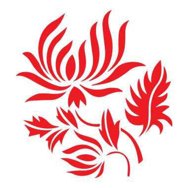 Güzel çiçek sanatı ve mandala vektör tasarımı