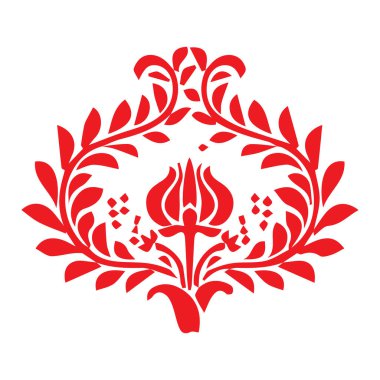 Güzel çiçek sanatı ve mandala vektör tasarımı