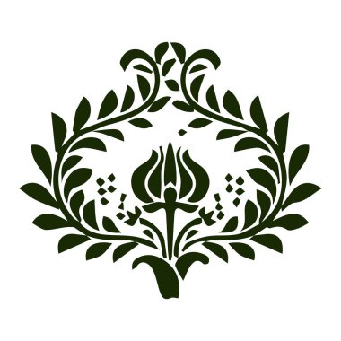 Güzel çiçek sanatı ve mandala vektör tasarımı