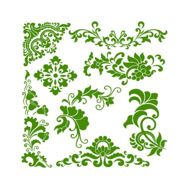 Güzel çiçek sanatı ve mandala vektör tasarımı