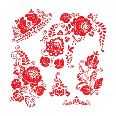 Güzel çiçek sanatı ve mandala vektör tasarımı