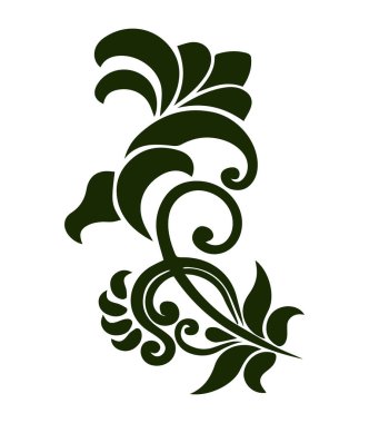 Güzel çiçek sanatı ve mandala vektör tasarımı