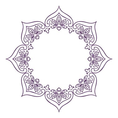 Güzel çiçek sanatı ve mandala vektör tasarımı