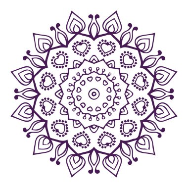 Güzel çiçek sanatı ve mandala vektör tasarımı