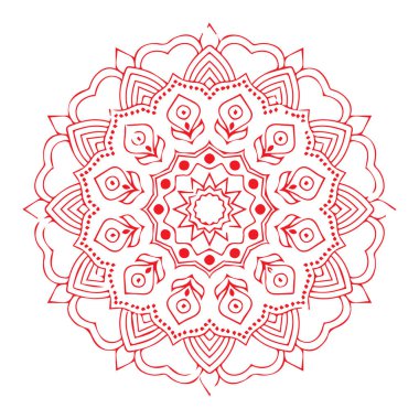 Güzel çiçek sanatı ve mandala vektör tasarımı