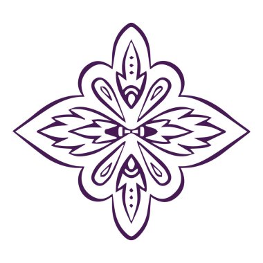 Güzel çiçek sanatı ve mandala vektör tasarımı