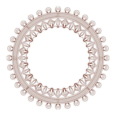 Güzel çiçek sanatı ve mandala vektör tasarımı