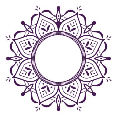 Güzel çiçek sanatı ve mandala vektör tasarımı