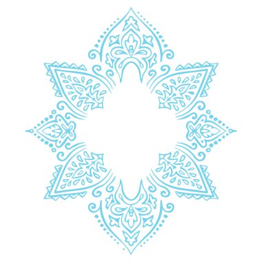 Güzel çiçek sanatı ve mandala vektör tasarımı