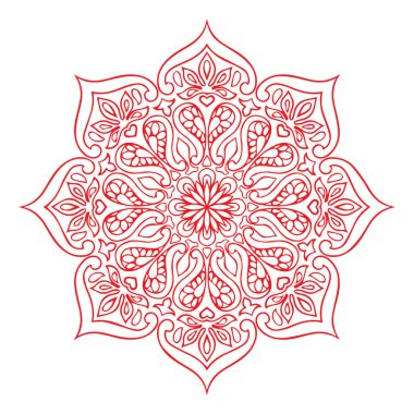 Güzel çiçek sanatı ve mandala vektör tasarımı