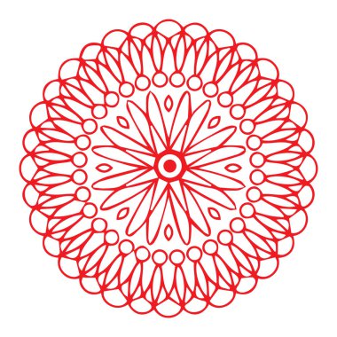 Güzel çiçek sanatı ve mandala vektör tasarımı