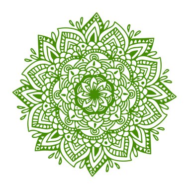 Güzel çiçek sanatı ve mandala vektör tasarımı