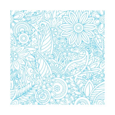 Güzel çiçek sanatı ve mandala vektör tasarımı