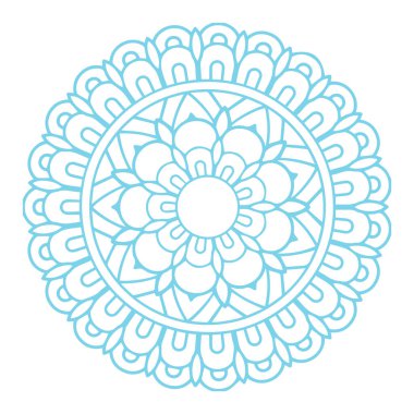 Güzel çiçek sanatı ve mandala vektör tasarımı