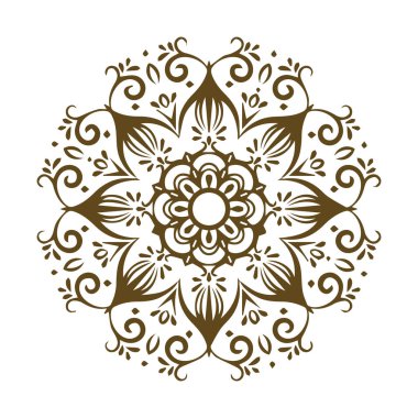 Güzel çiçek sanatı ve mandala vektör tasarımı