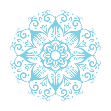 Güzel çiçek sanatı ve mandala vektör tasarımı