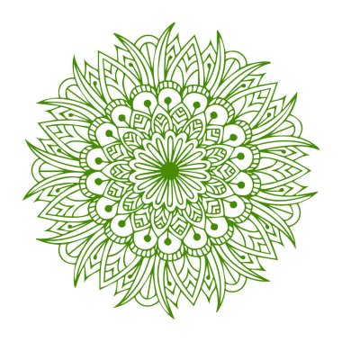 Güzel çiçek sanatı ve mandala vektör tasarımı