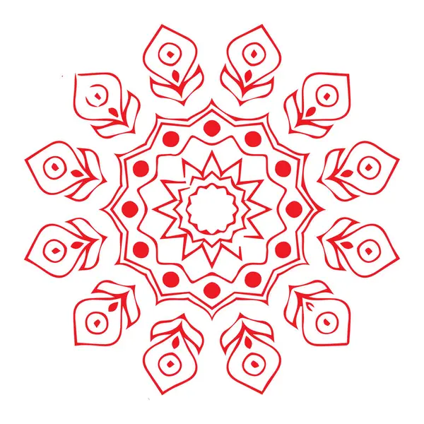 Güzel çiçek sanatı ve mandala vektör tasarımı