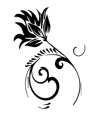 Güzel çiçek sanatı ve mandala vektör tasarımı