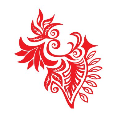 Güzel çiçek sanatı ve mandala vektör tasarımı